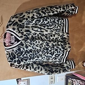 Jack by BB Dakota Leopard Faux Fur Bomber Jacket